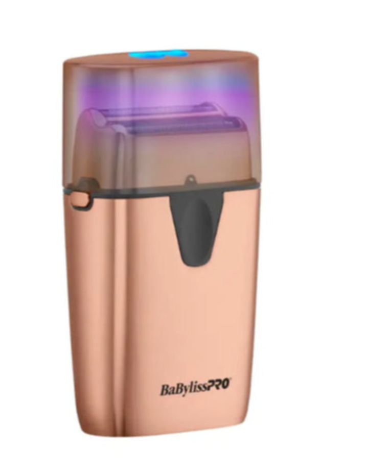 BaBylissPRO UV-Disinfecting Rose Gold Double-Foil Shaver- kills 99.9% of bacteria – FXLFS2RG