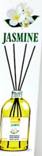 Jasmine Scented Air Freshener Oil Set with 4 Reed Sticks 3oz – choose from 16 scents