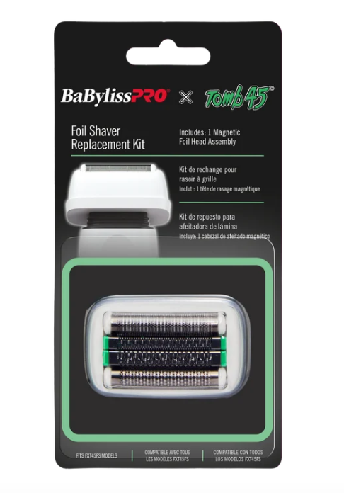 BabylissPRO x Tomb45 Wireless Charging Double-Foil Shaver Replacement Foil FXT45RF2W