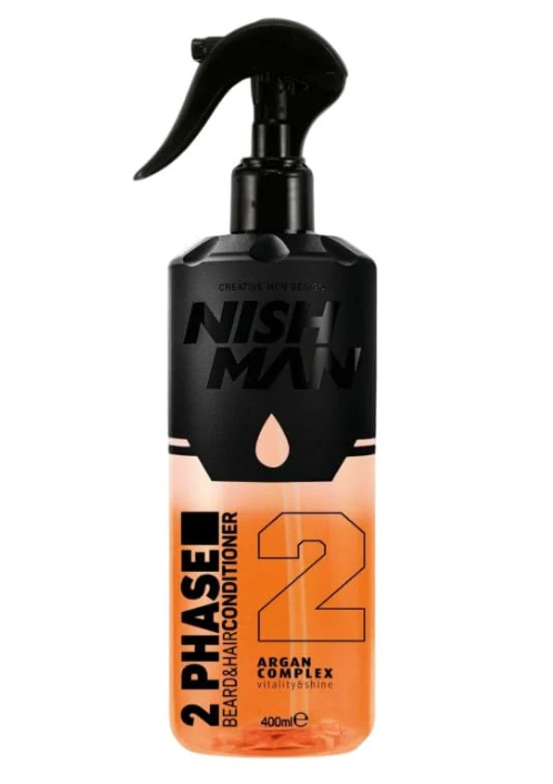 NISHMAN 2 Phase Beard & Hair Conditioner with Argan Complex 400 ml