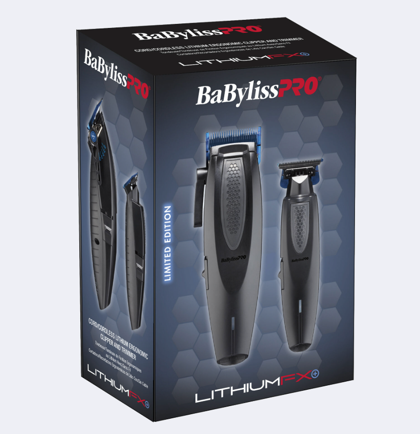 BabylissPRO lithiumfx+ ergonomic clipper & trimmer pre-pack – FX73DUOCTMB