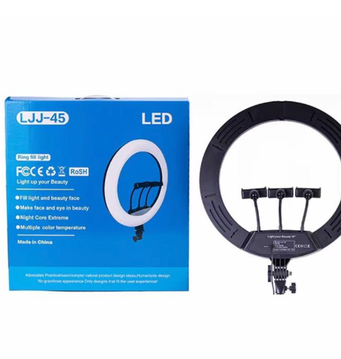 Ljj 45 Ring Light Foldable Desk Led Selfie Fill With Tripod Stand Studio Folding Lamp