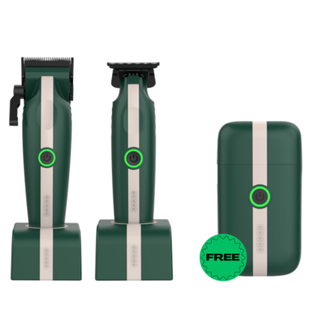 Cocco Veloce Lite Clipper, Trimmer & Free Shaver | Green/White