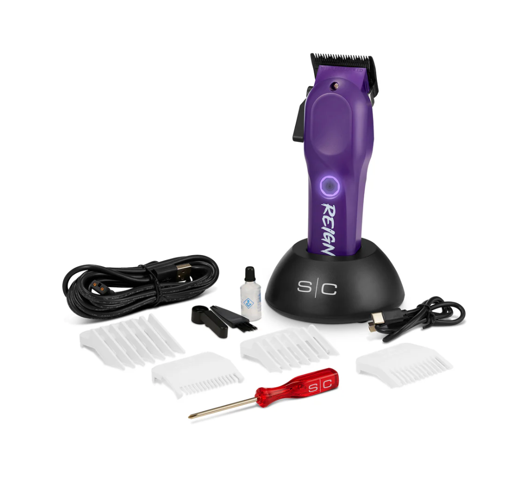 StyleCraft Reign EON Digital Brushless Motor Cordless Clipper - Purple (SC620P)