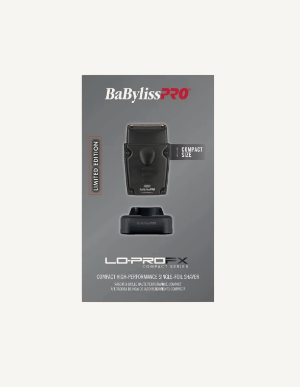 BaBylissPRO Lo-PROFX Compact Series Single Foil Shaver - Matte Black (FXLPFS1MB)
