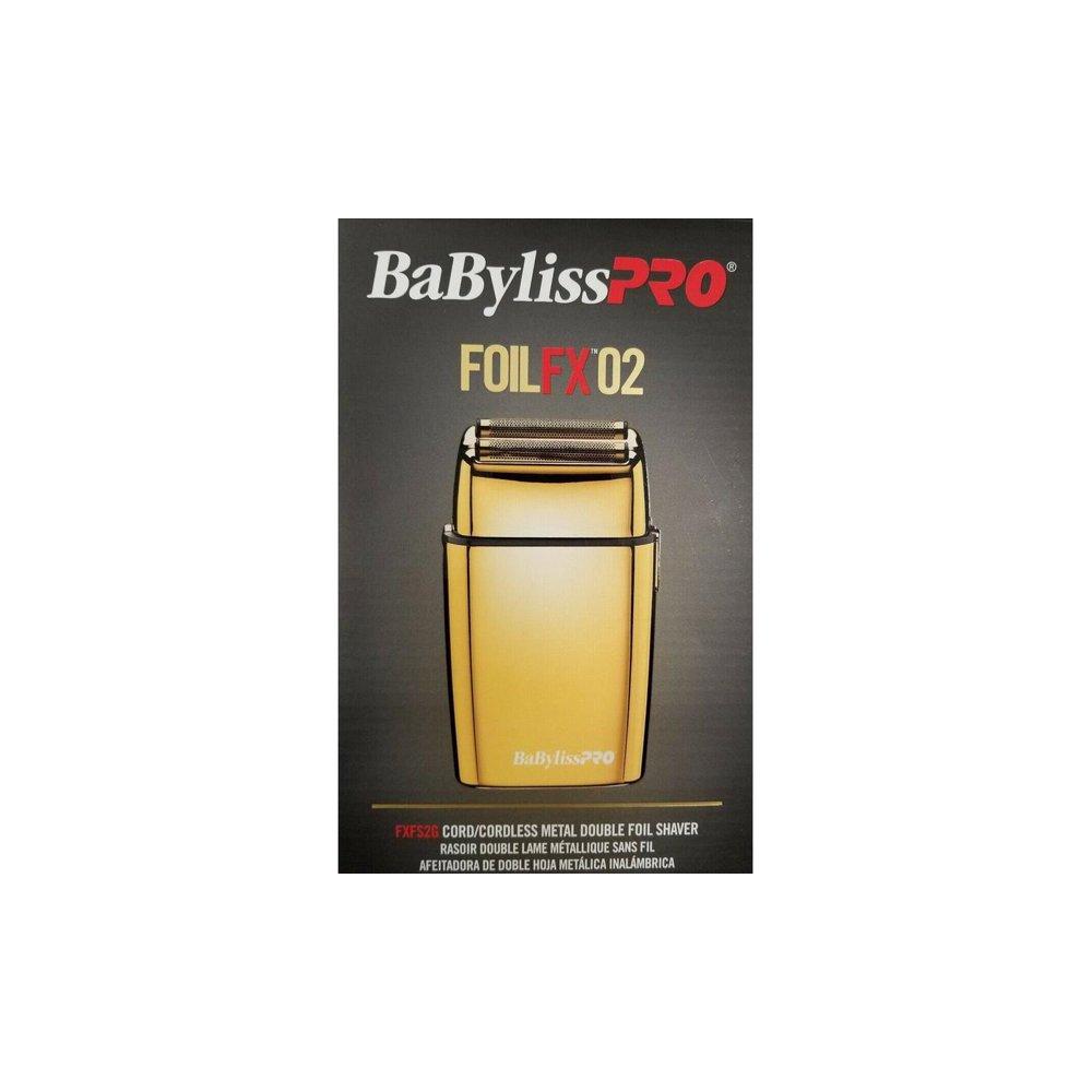 BaBylissPro Cordless Metal Double Foil Gold Shaver FXFS2G