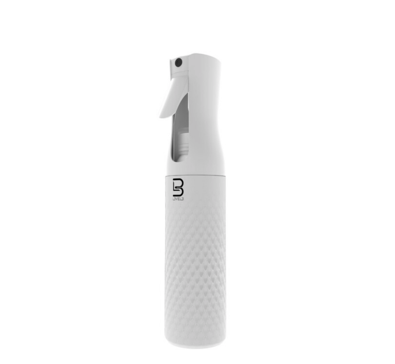 L3VEL3™ BEVELED SPRAY CONTINUOUS MIST BOTTLE 300ml – White