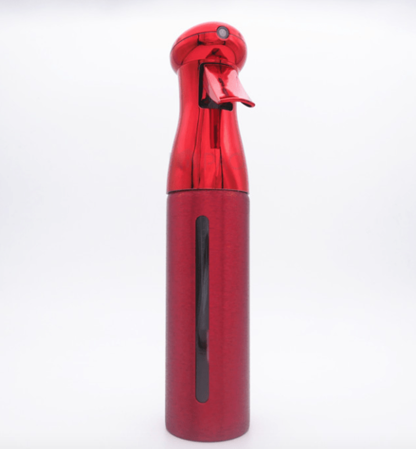 Red chrome continuous spray mist bottle 300ml