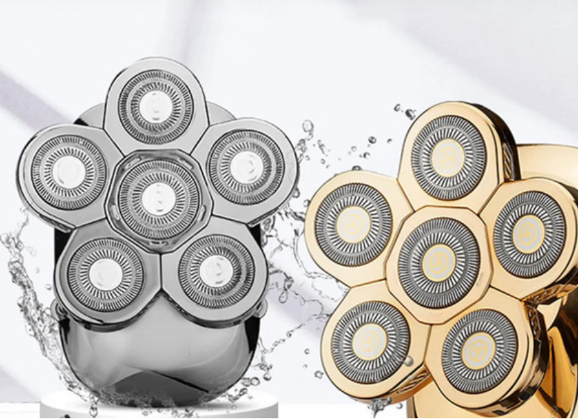 Electric Cordless Head Skull Bald Shaver – 6 round Blade heads