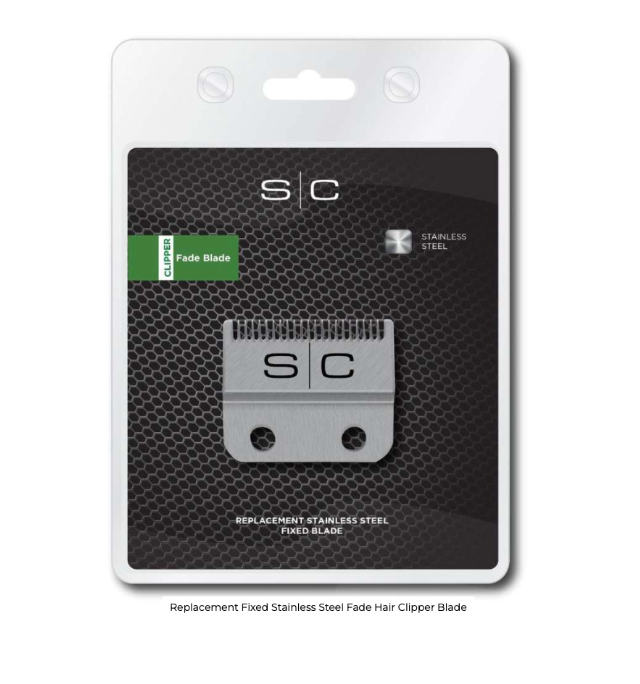 StyleCraft S|C STAINLESS STEEL Replacement Fixed Fade Blade – For Clipper Alpha – SCFSFB