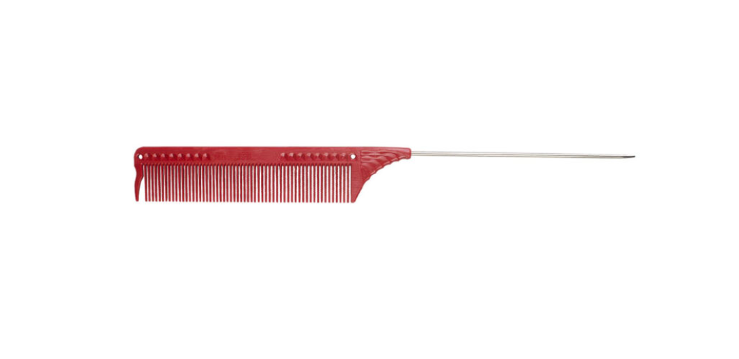 JRLprofessional Pin Tail Comb 8.8″ – J102 red