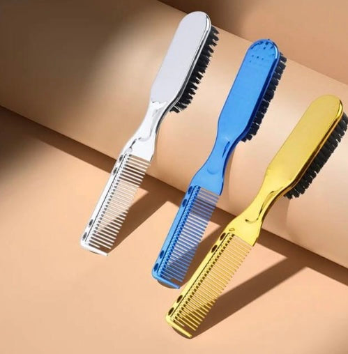 2-Sided Barber Fade Clean Comb and Brush – 3 colors available