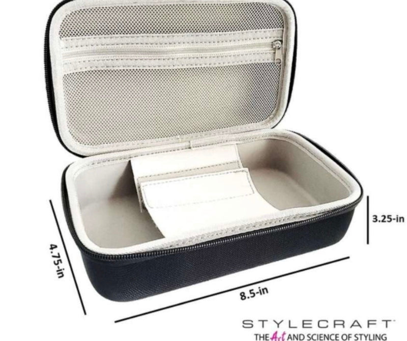 Stylecraft compact travel case for clippers, trimmers, and shaver accessories – sc301b