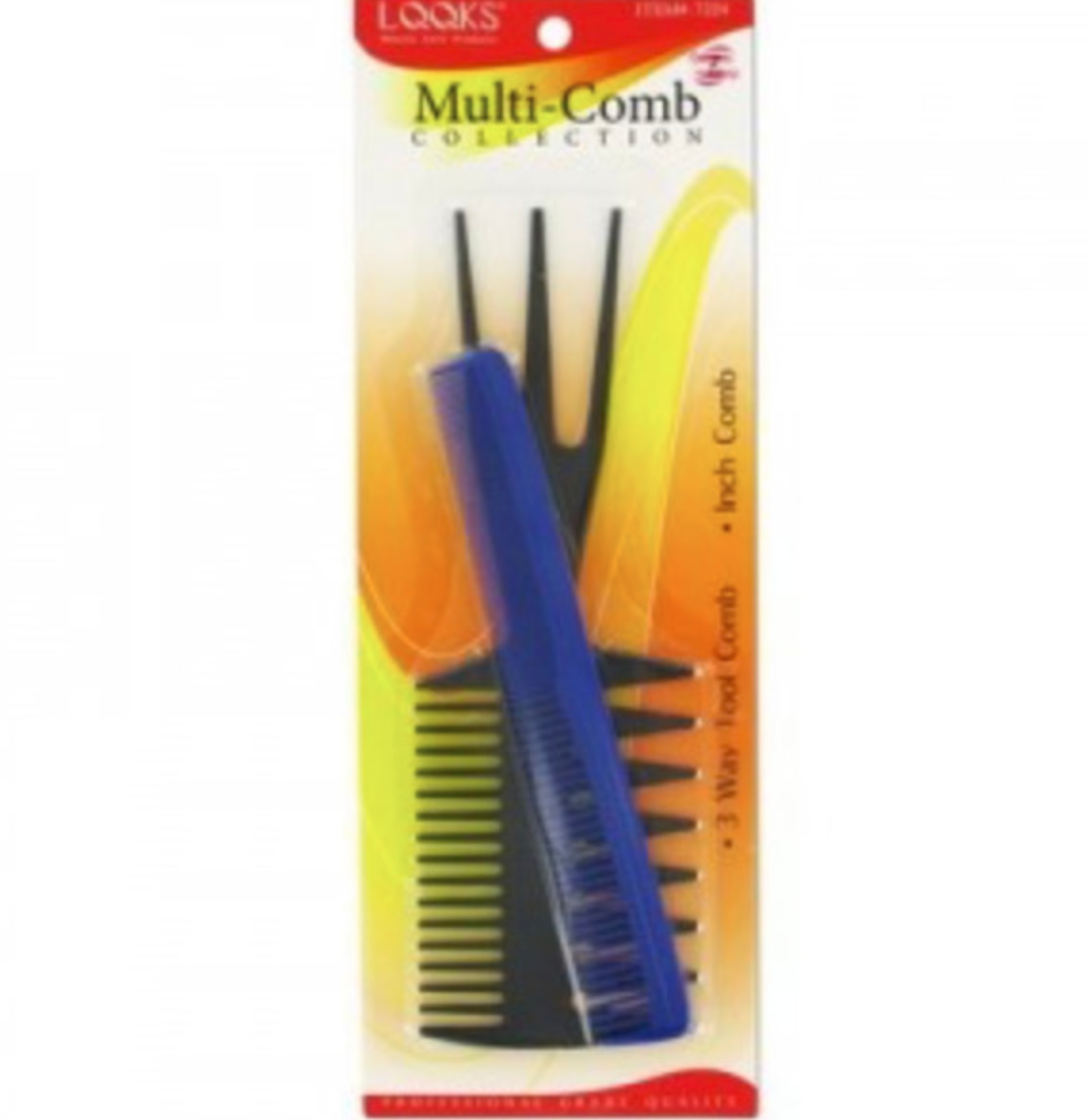 looks 3 way comb with free taper comb #7224