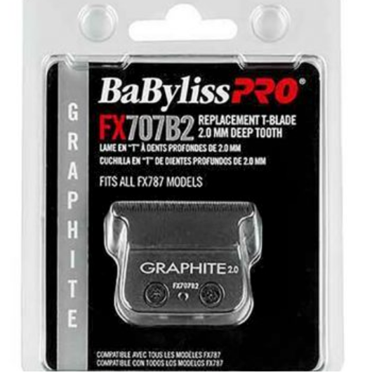 BABYLISSPRO SKELETON TRIMMER REPLACEMENT T-BLADE GRAPHITE DEEP TOOTH FX707B2