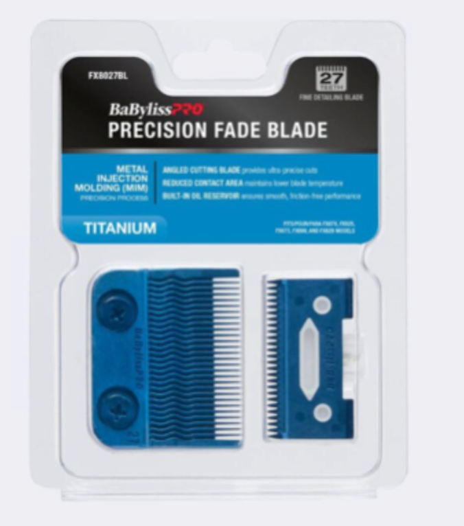 BABYLISSPRO BLUE TITANIUM METAL-INJECTION MOLDED PRECISION FINE DETAILING BLADE 27 TEETH -FX8027BL