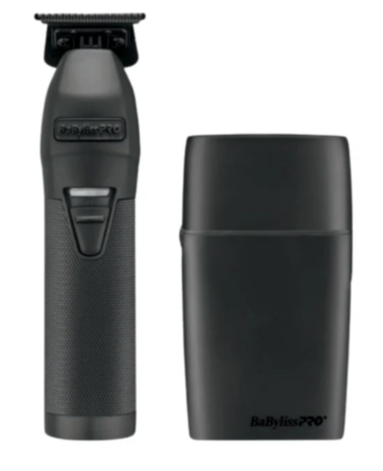 BaByliss PRO LimitedFX MatteBlack Trimmer & Double Foil Shaver – FXLFS1MB