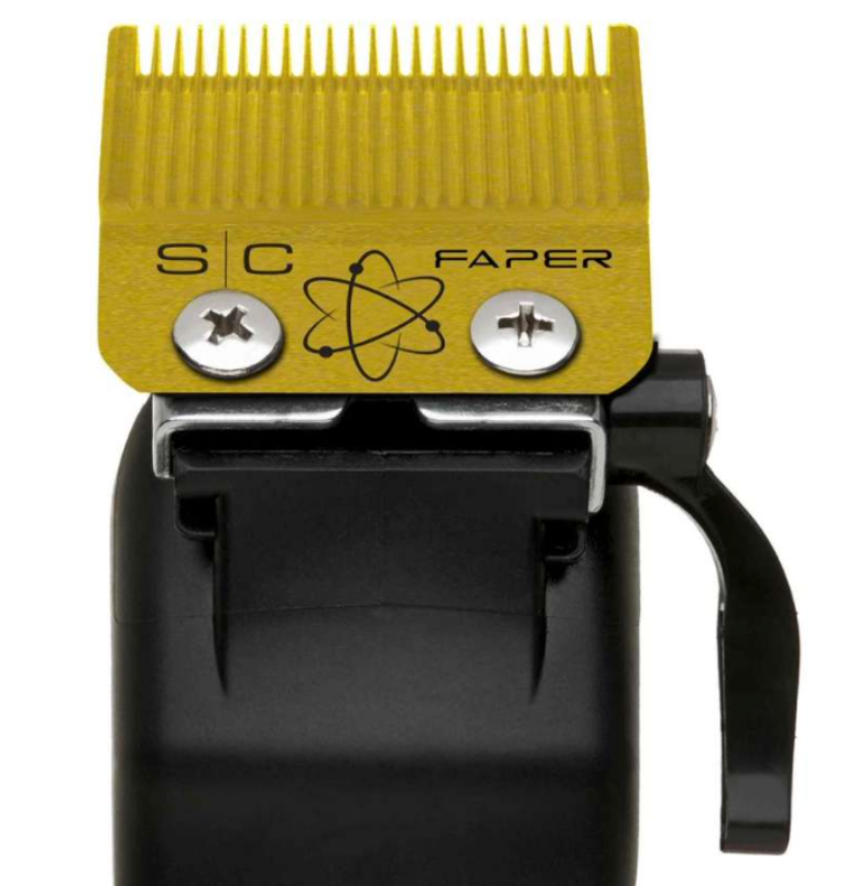 StyleCraft S|C REPLACEMENT FIXED GOLD FAPER CLIPPER BLADE WITH GOLD MOVING SLIM DEEP TOOTH CUTTER SET #SC525G