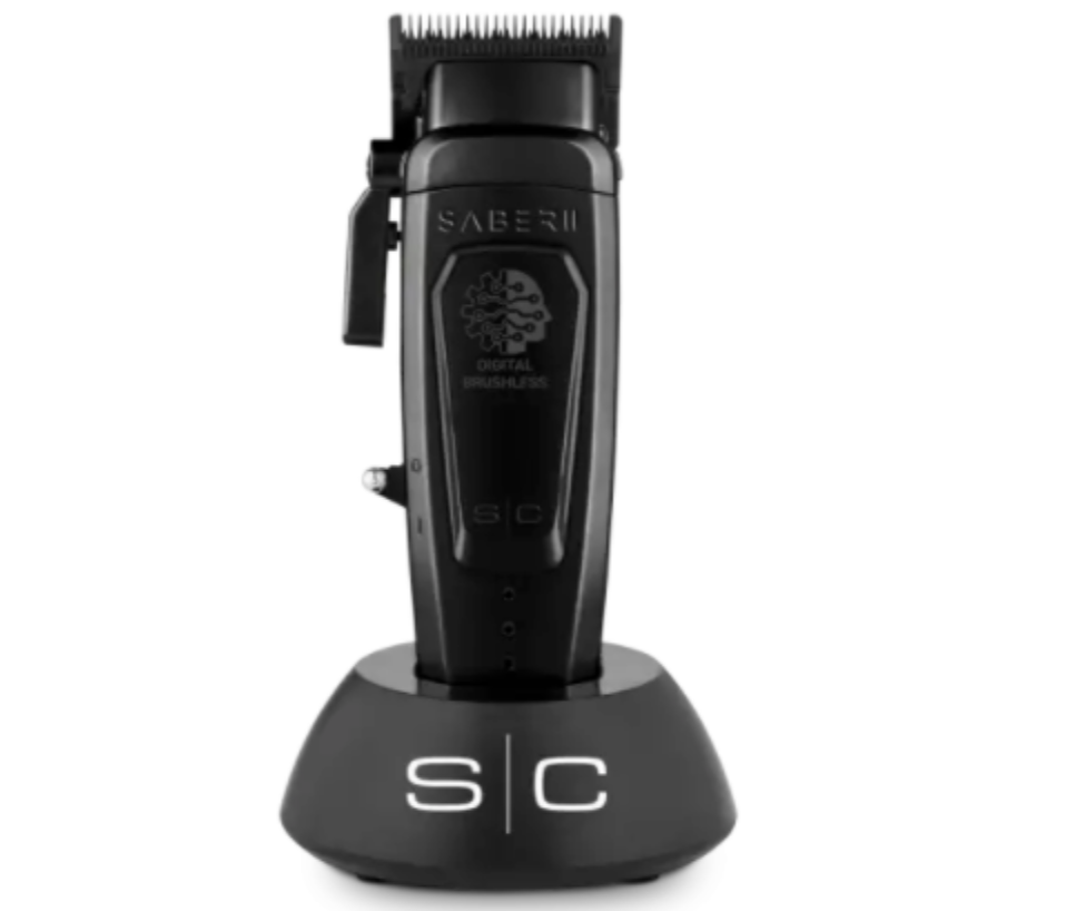 STYLECRAFT SABER 2 PROFESSIONAL CORDLESS MODULAR WITH HIGH-TORQUE DIGITAL BRUSHLESS MOTOR CLIPPER BLACK – SC617B