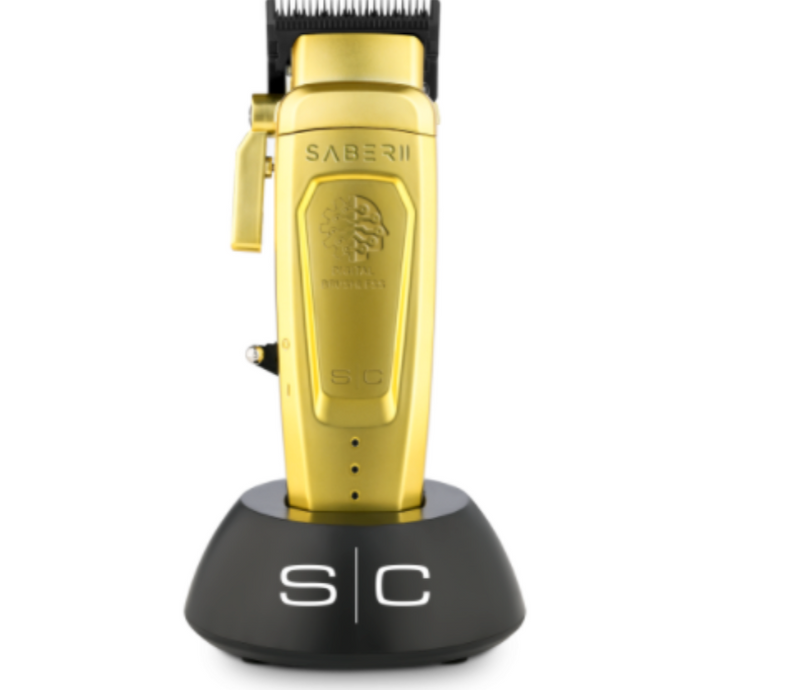 STYLECRAFT SABER 2 PROFESSIONAL CORDLESS MODULAR WITH HIGH-TORQUE DIGITAL BRUSHLESS MOTOR CLIPPER GOLD – SC617M