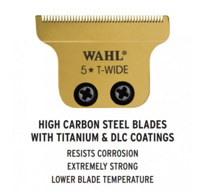 Wahl Detailer Li Gold Replacement T-Wide Blade Titanium DLC