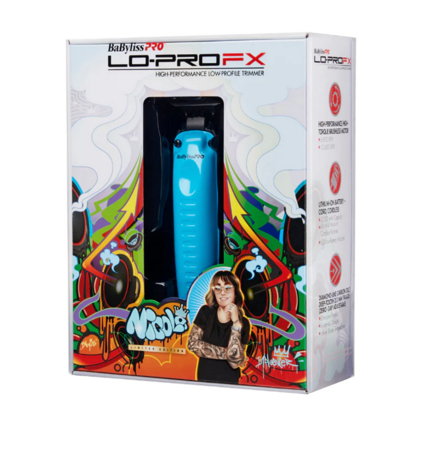 BABYLISSPRO SPECIAL INFLUENCER EDITION LO-PROFX CORDLESS TRIMMER FX726BI – Nicole Renae – Blue