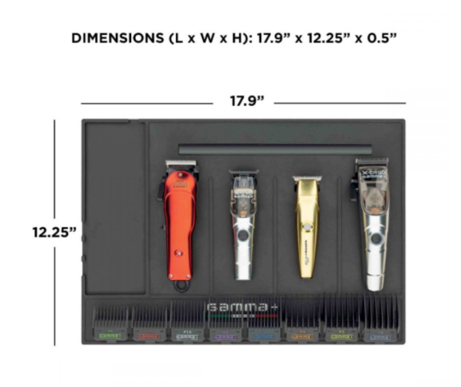 Gamma+ Barber Magnetic Station Mat & Organizer #GP305B