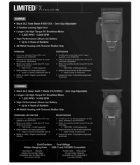 BabylissPro LimitedFX Collection Edition Mat Black Clipper and Trimmer #FXDUOCTMB