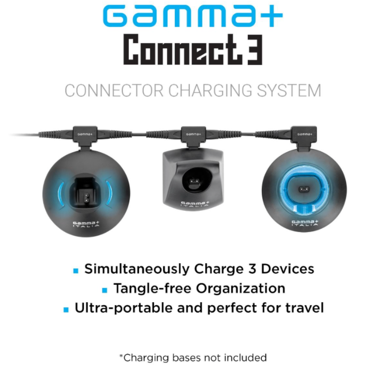 Gamma+ Connect 3 – Barberhood Charging System, 2 Expansion Cords, Adapter