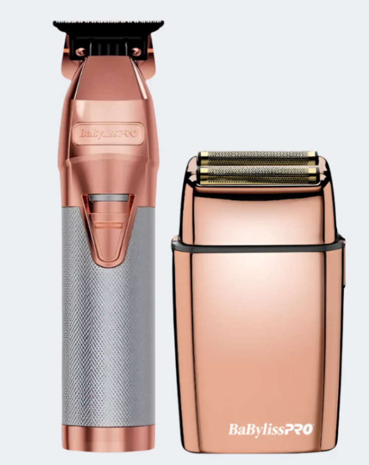 BaBylissPRO LimitedFX Rose Gold Trimmer & Double Foil Shaver – FXDUOFS2TRG