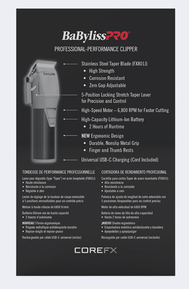 BabylissPRO COREFX Clipper #FX86