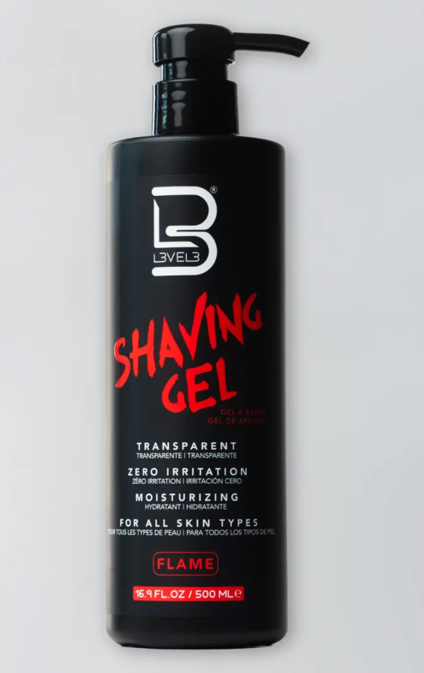 L3VEL3™ Transparent Flame Shaving Gel – 500 ml