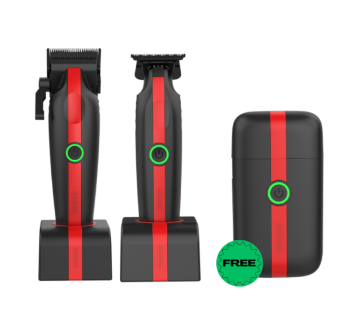 Cocco Veloce Lite Clipper, Trimmer & Free Shaver | Black/Red