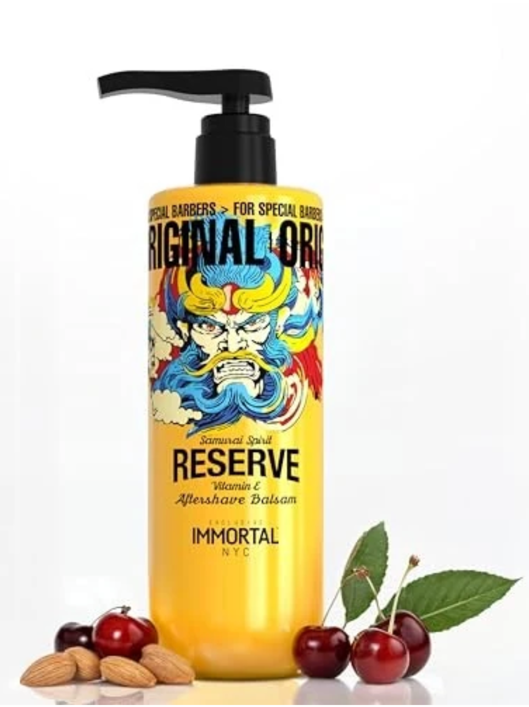 Immortal NYC Reserve Samurai Spirit, Aftershave Balm for Men- Moisturizing & Soothing Formula After Shaving- Spicy Floral Aftershave for Men- 17 Oz