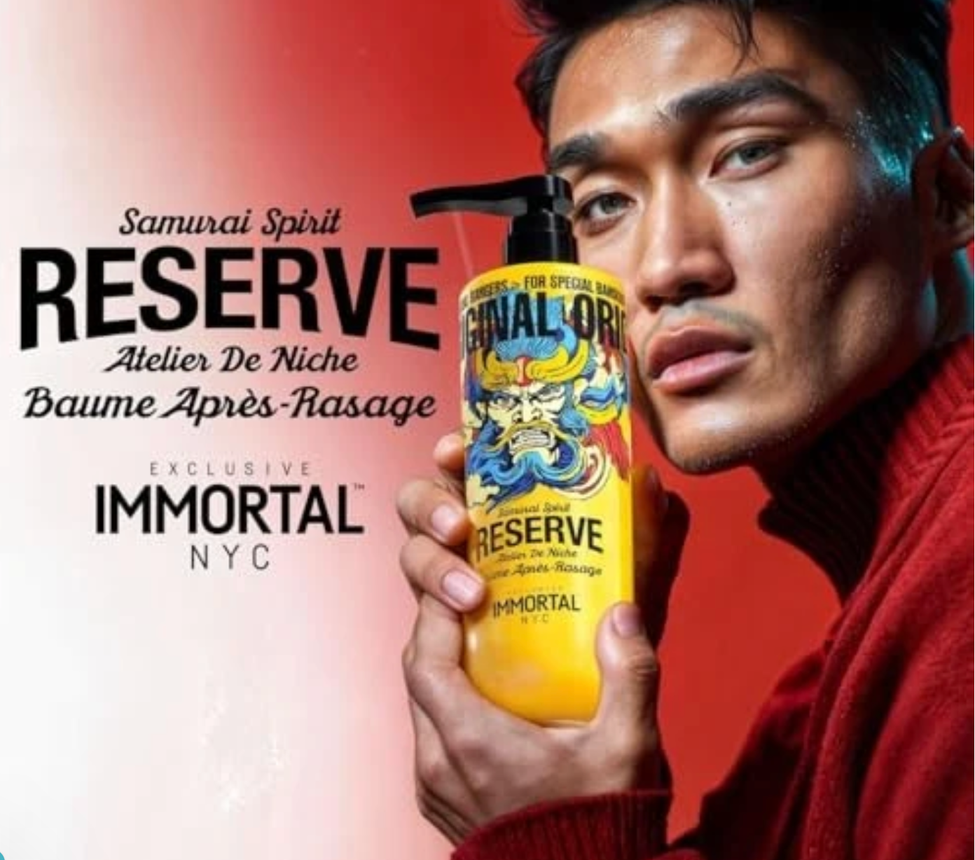 Immortal NYC Reserve Samurai Spirit, Aftershave Balm for Men- Moisturizing & Soothing Formula After Shaving- Spicy Floral Aftershave for Men- 17 Oz