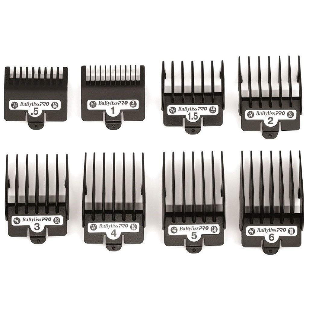 BaBylissPRO By Forfex Attachment Combs - guards 8 Pack CS880