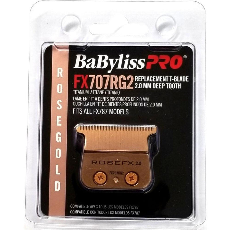 BabylissPRO skeleton trimmer Replacement t-blade Rosegold deep tooth  FX707RG2