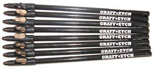 GraffEtch black coloring pencils 8 set