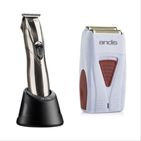 Andis 2pc Cordless Combo – Cordless Slimline black, Cordless Plus Foil Shaver