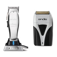 Andis 2pc Cordless Combo – Cordless Slimline black, Cordless Plus Foil Shaver