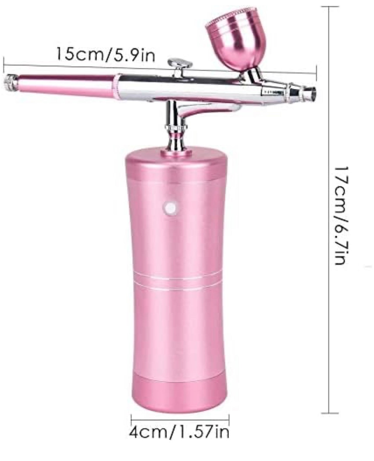 Cordless Airbrush System smooth body Compressor with additional Capacity Cups – pink