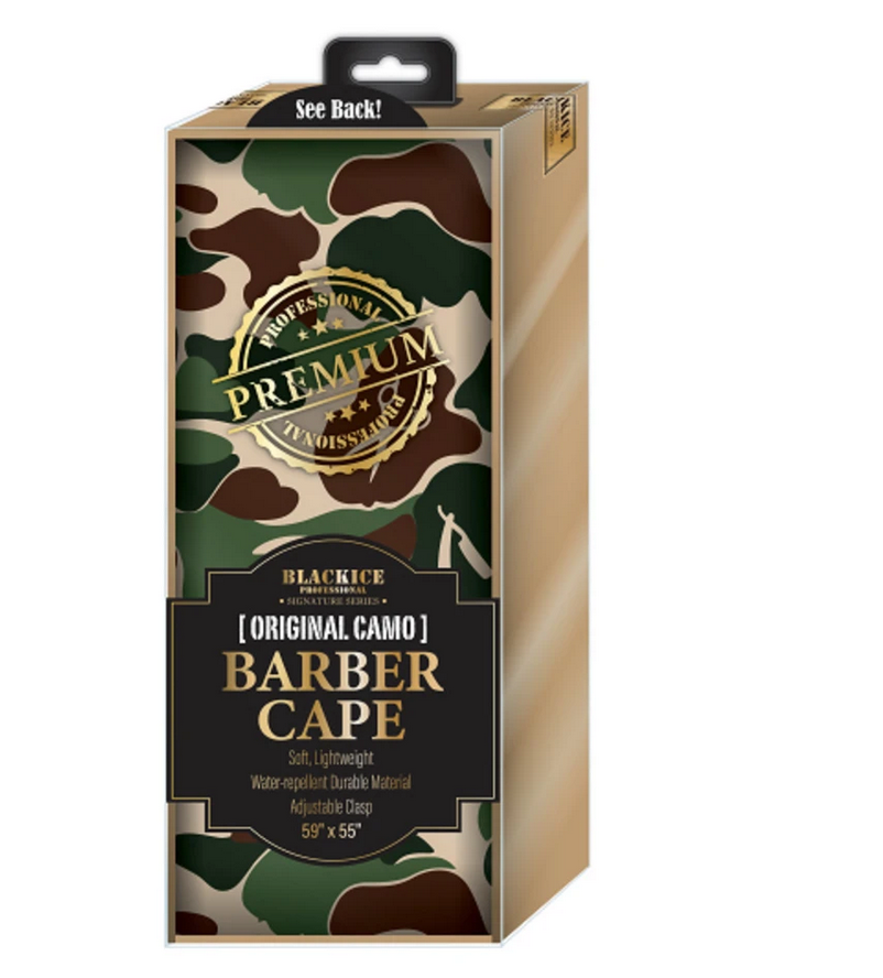 BlackIce CAMO Barber Cape #bve009CAM