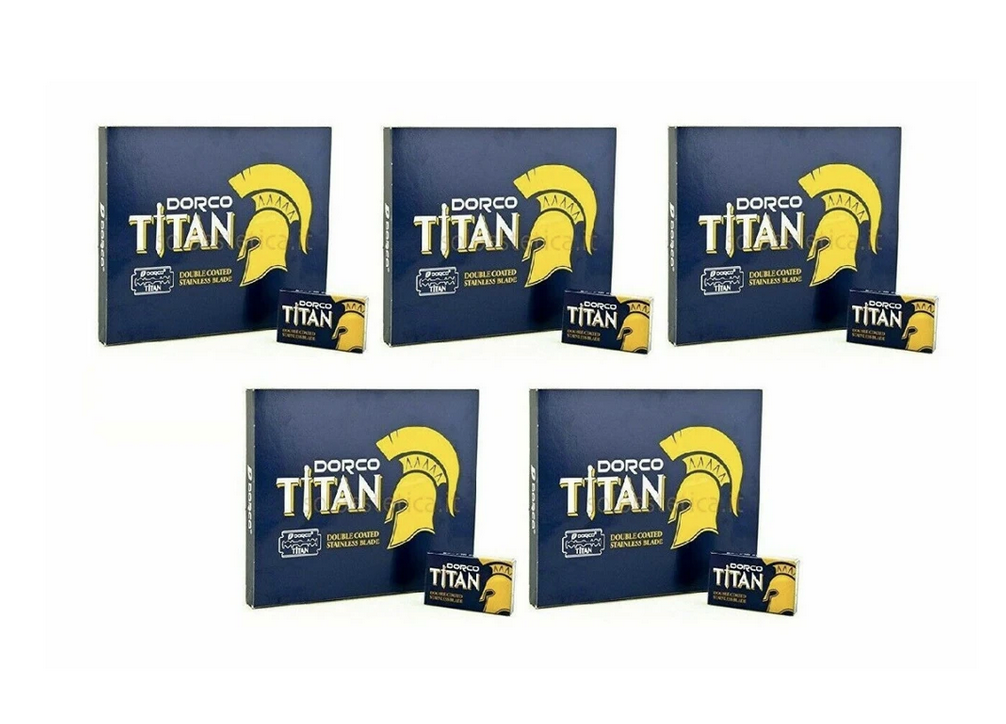 Dorco TITAN Double Edge Razor Blades 500ct 5 pack