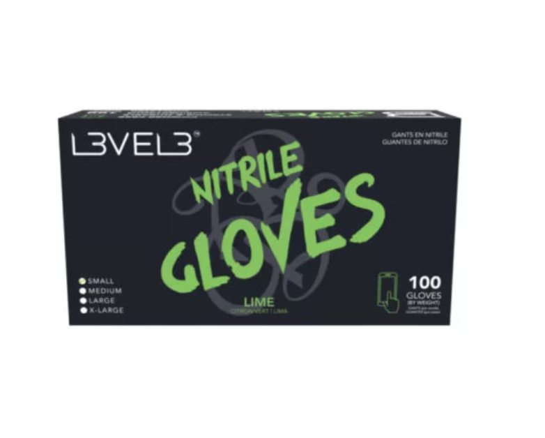 L3VEL3™ PROFESSIONAL NITRILE GLOVES 100ct – LIME