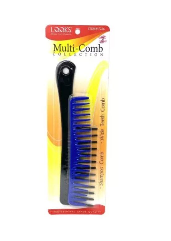 Looks Shampoo Comb & Wide Teeth Comb set