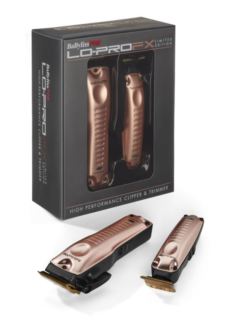 Babylisspro Lo-proFX Limited edition high performance rosegold clipper & trimmer combo FXHOLPKLP_RG