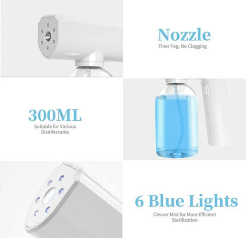 Nano Blue Light Aftershave Atomizer sprayer smooth body design