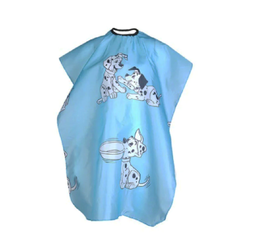 Vincent Children’s Cutting Cape YOUTH-PUPPY White/Blue VT2405