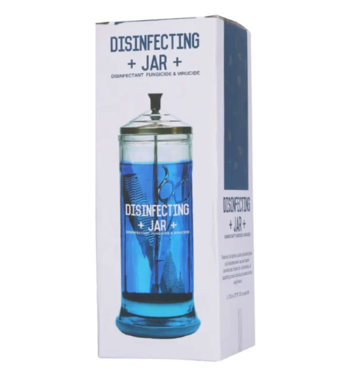 Barber Disinfecting Glass Jar 37oz