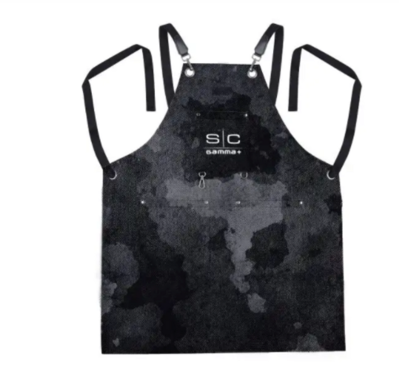 GAMMA+ X STYLECRAFT BARBER APRON – Black CAMO